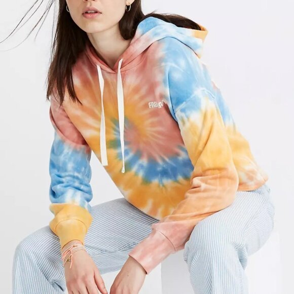 Madewell x Free & Easy Tie-Dye Hoodie Sweatshirt S - Picture 2 of 6
